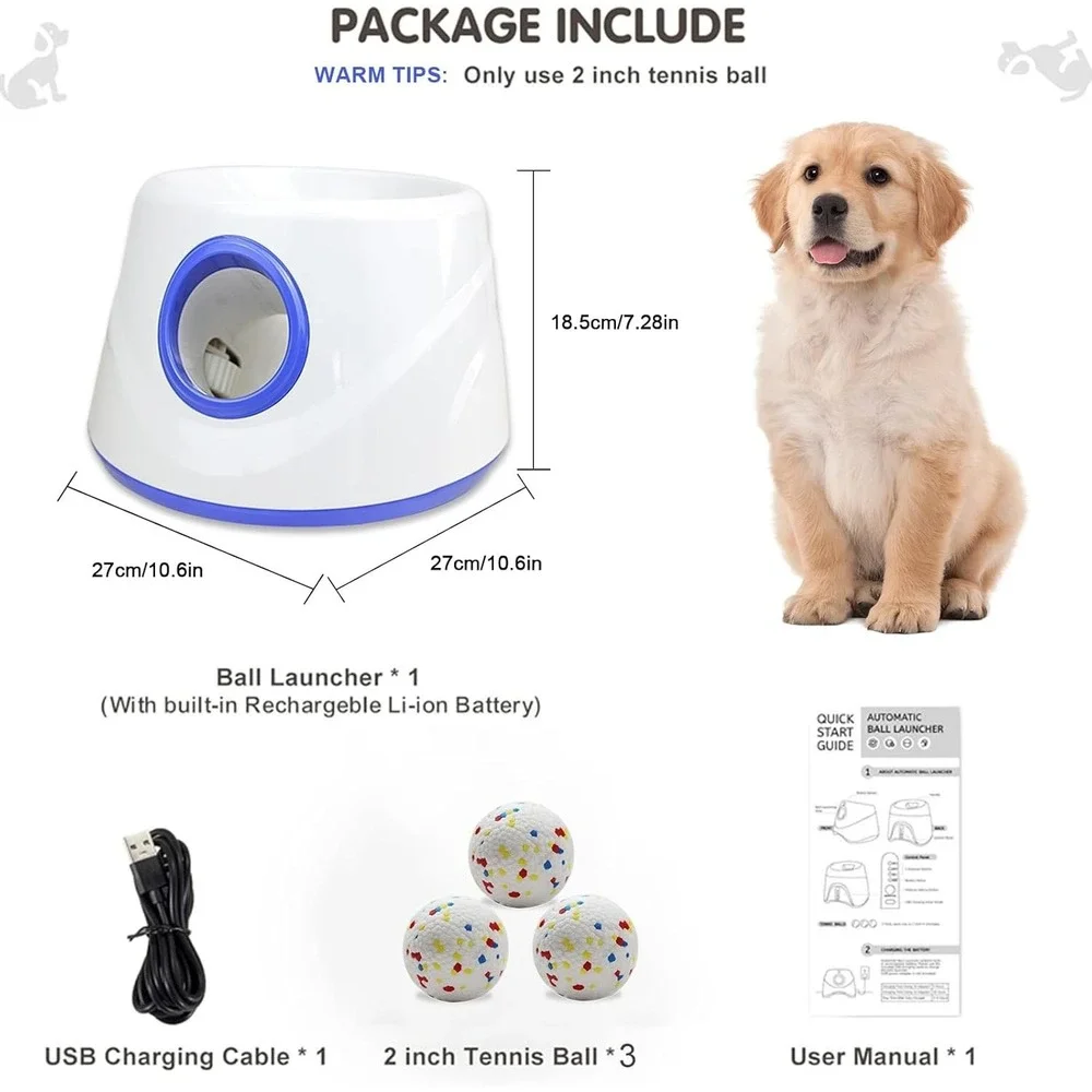 RERBIO Dog‎ Ball Thrower for Small Dogs, Indoor Outdoor Launcher Toy